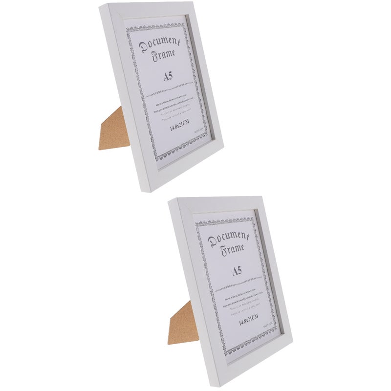 2pcs Business License Frame Picture Display Frame Photo Display Frame Wood Photo Frame Hanging Certificate Frame - Image 1