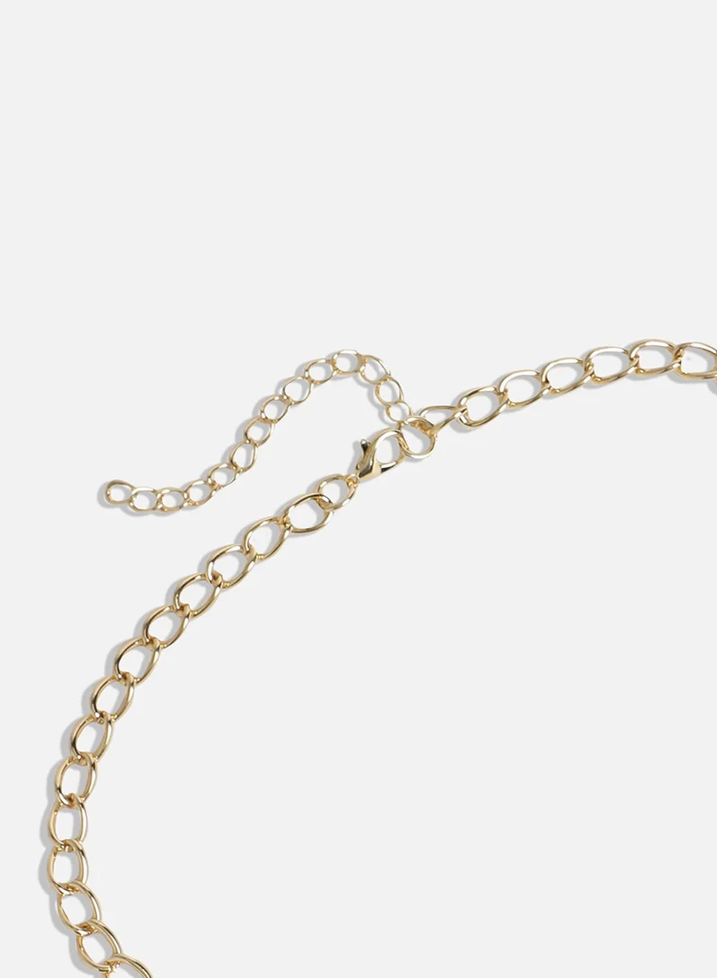 Sohi  Crystal Stone Drop Artificial Necklace Jewellery for Women | Best Price UAE