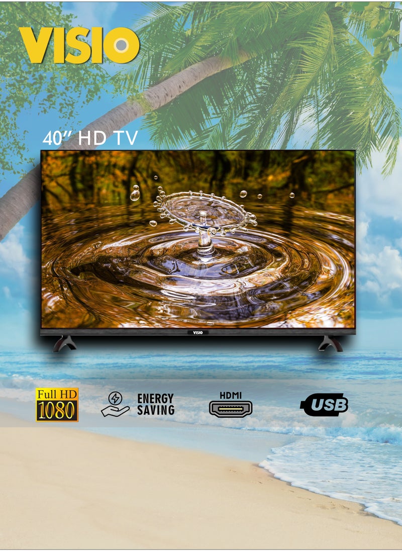 VISIO 40 Inch Full HD LED Tv | Frameless Design | Energy Saving |  2 USB and 2 HDMI ports - pzsku/Z415A6EC79EE0C44CBB80Z/45/_/1736928347/ccfa29a2-09c8-4966-b225-024624636bb0