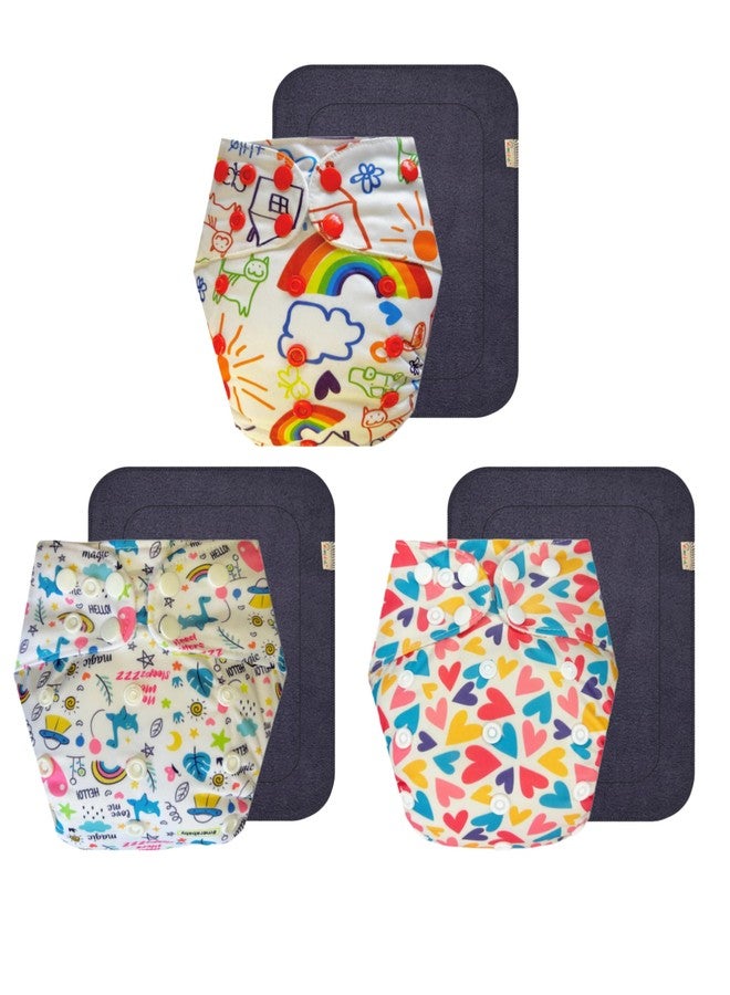 حفاضات دمبلدو القماشية الممتازة مع حشوة رمادية (عبوة من 3) | ناعمة ولطيفة | وسادة ماصة من 6 طبقات | أزرار كبس قابلة للتعديل | مناسبة للارتداء طوال اليوم | من 3 أشهر إلى 3 سنوات | للجنسين - Image 1