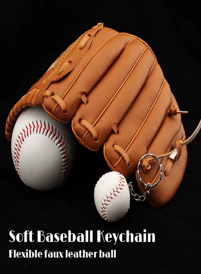 kcrygogo Baseball Keychain Bagpack Pendant Decorations Handmade Leather Baseball Bat Keychain for Boys,Sports Souvenir Favors and Gifts for Friends - Image 2