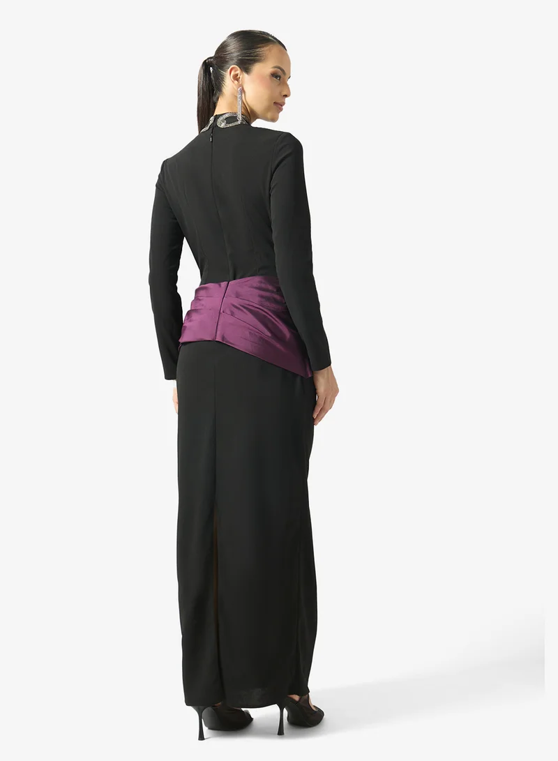 Namshi X  Bodycon Evening Dress With Draped Waist Detail for Women | Best Price UAE