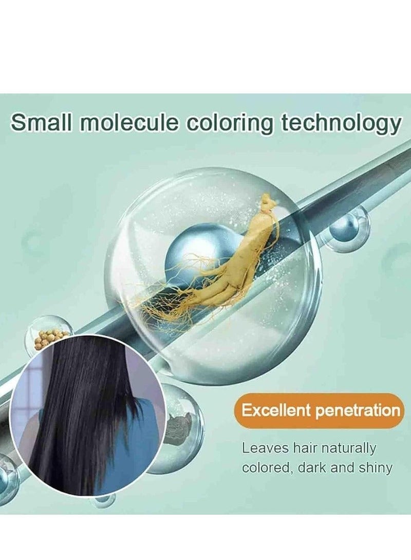 Generic Bubble Plant Hair Dye Shampoo, Plant Bubble Hair Dye Shampoo, Natural Plant Hair Dye, Hair Color Shampoo, Corzen Bubble Plant Hair Dye, Lazy Bubble Hair Dye for Grey Hair 30ml×10 bags(Black)  - Image 3