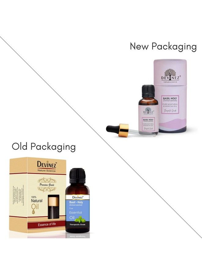 Devinez Basil Holy (Tulsi) Essential Oil 100% Pure Natural & Undiluted 30Ml In Glass Bottle For Skin & Hair Care Relieve Pain Wound Healing & Natural Remedies - Image 3