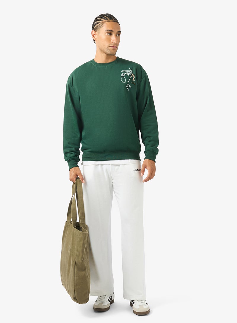 سفنتي فايف بيسيكس بنطلون رياضي فضفاض بتفاصيل دفعات - Image 2