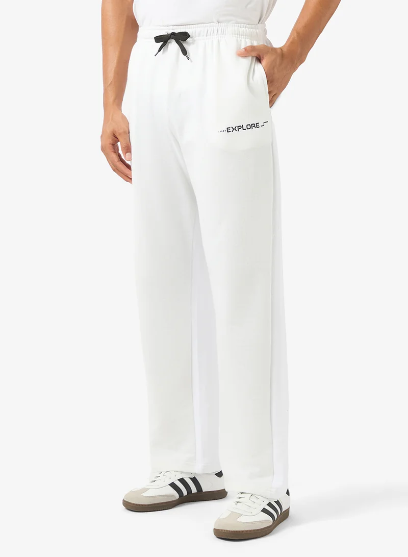 Seventy Five Basics Text Print Oversized Joggers