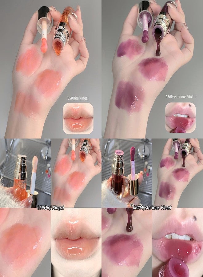 Gege bear Moisturizing Lip Oil by Gege Bear - Lightweight and Glossy, Perfect for Pigmented Lips, Available in Multiple Shades for Women and Girls, Provides Long-Lasting Hydration and Comfort (04# Dragonfruit Dream - A bright pink, Pack of 1) - Image 5