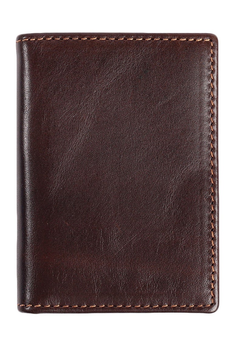 Easyoulife RFID Slim Wallet Men Thin Bifold Front Pocket Wallet Genuine Leather Card Holder (Coffee) - Image 4