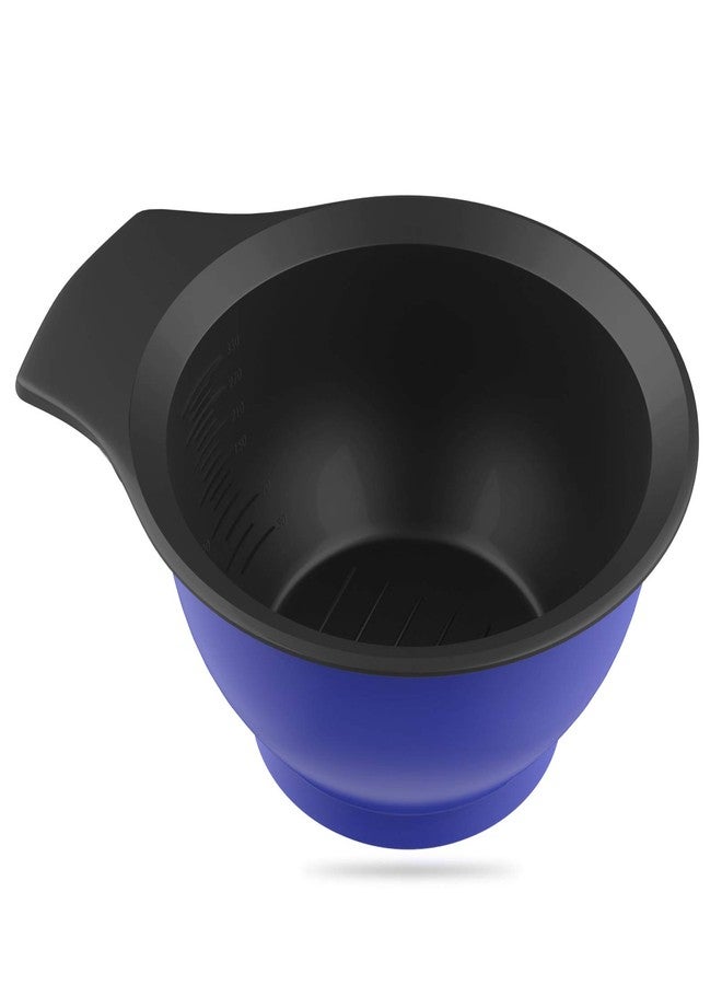 سيج بيوتي وعاء خلط صبغة الشعر من سيجبوتي، وعاء بلاستيكي لتلوين الشعر للاستخدام المنزلي، مثالي لمصففي الشعر في صالونات الحلاقة، كوب متين لتلوين الشعر بتقنية الأومبري، مناسب للشعر الطويل والقصير والشعر الطبيعي - أزرق ملكي - Image 1