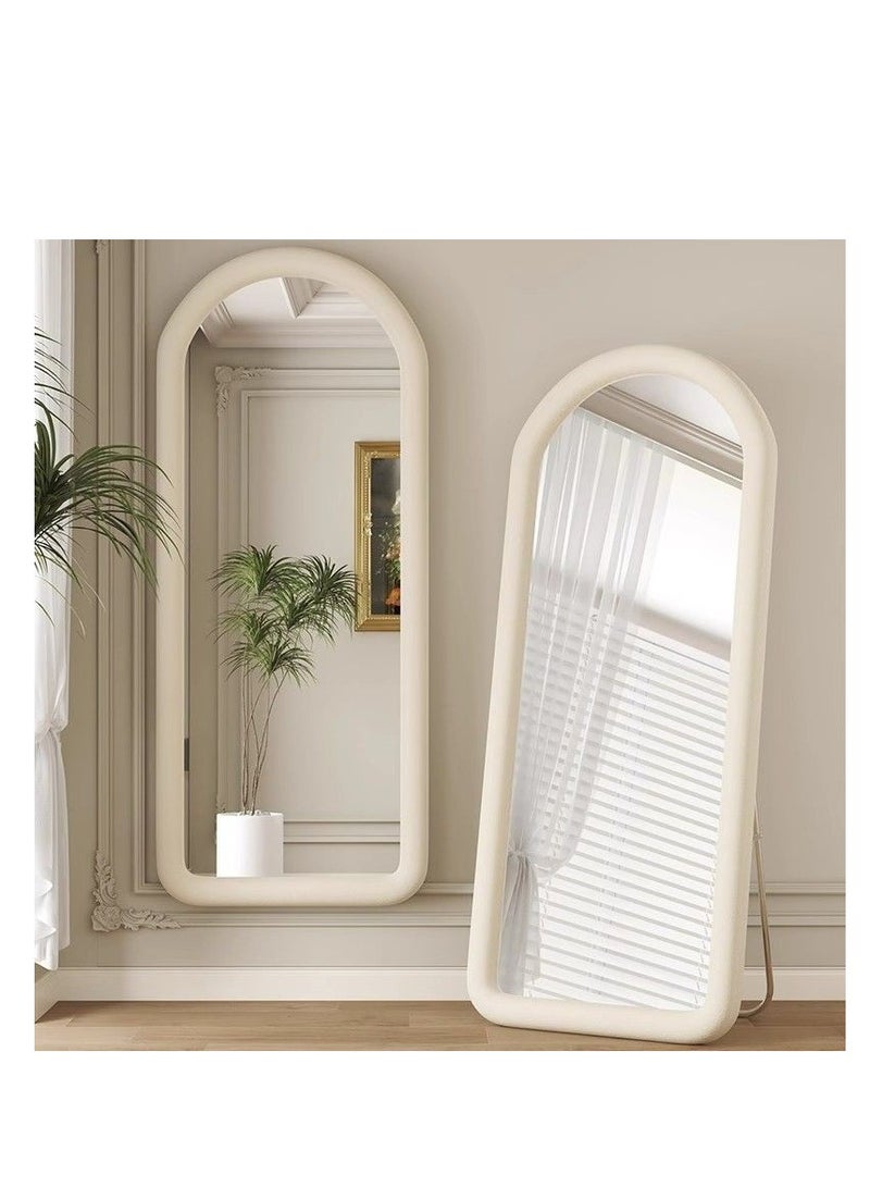 Y&D Floor Mirror, Arched Full Length Mirror, Floor Mirror Freestanding, Arched Wall Mirror, Large Floor Length Mirror, 50 * 160 Full Body Mirror, Wall Mounted Mirror for Bedroom Living Room, White - Image 1