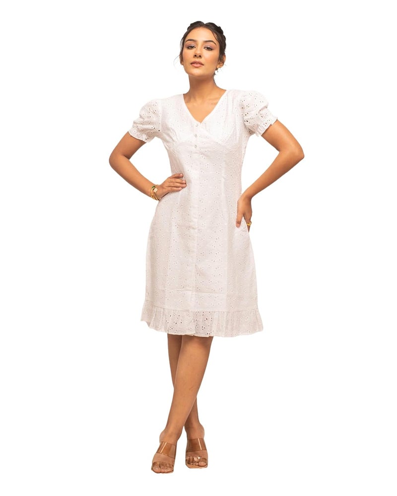 FIORRA Women's Skater Knee Length Dress - Image 1