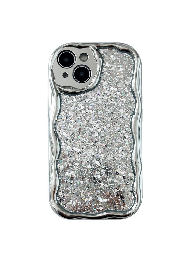 Zaboon Case For iPhone 13 Electroplated TPU Wavy Edge Glitter Phone Case - Image 1