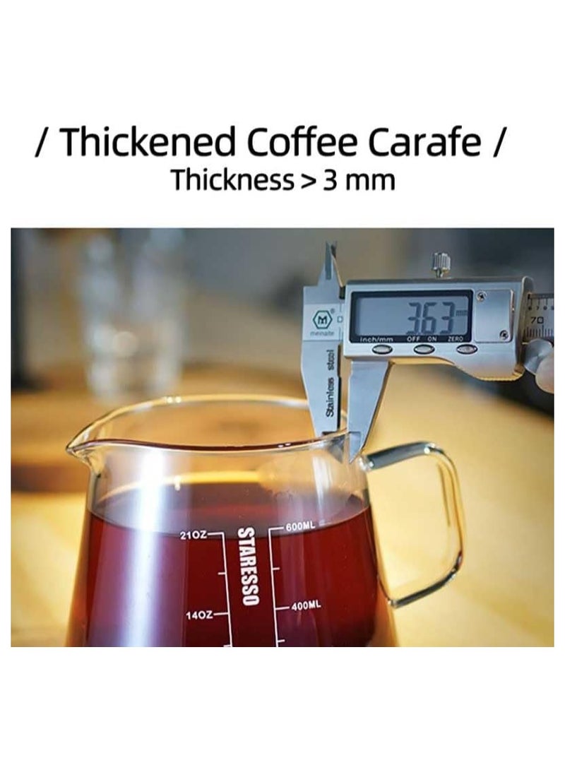 staresso Glass Coffee Carafe , 600ml, Heat Resistant Borosilicate, 5-Cup Capacity - Image 5