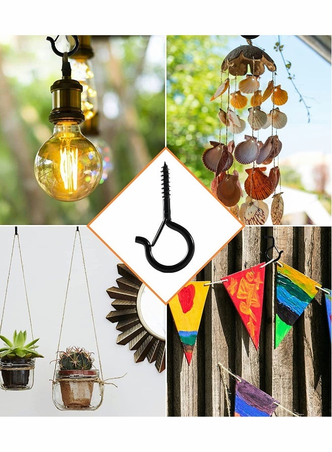 Hooks for Outdoor String Lights, Eye Hooks Screw Rope Light Clips - Image 5