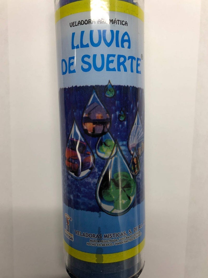 Rain of Luck Lluvia De Suerte 7 Day Prepared Scented Candle in Glass