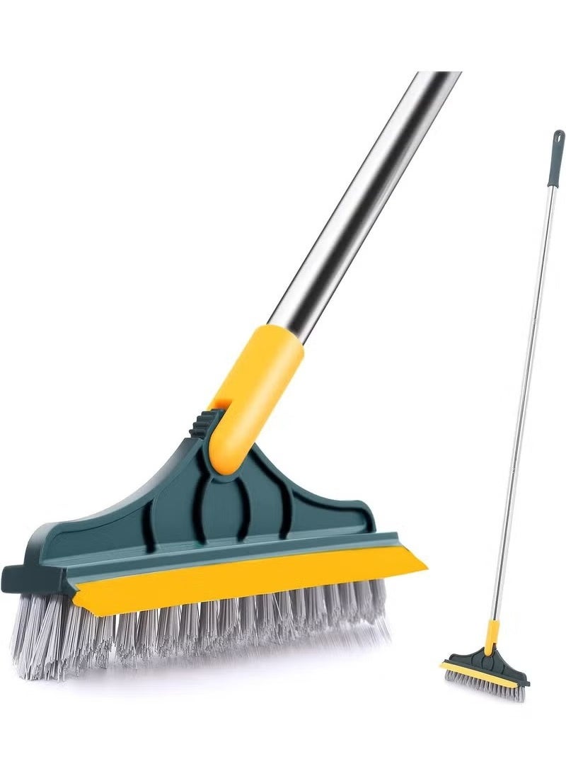 FALMER - 2 in 1 Floor Brush, Long Handled V-Shaped Floor Brush, Bathroom Shower Crevice Cleaning Brush, Magic Broom Brush 120° Rotation Detachable Bathroom Brush Head, Tile - Image 1