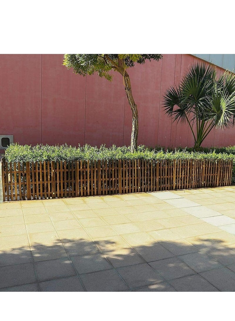 LINGWEI Wooden Picket Fence Garden Landscape Edging Border Garden Decorative Solid Fence Wooden Interlocking Panels Animal Barrier - Image 4