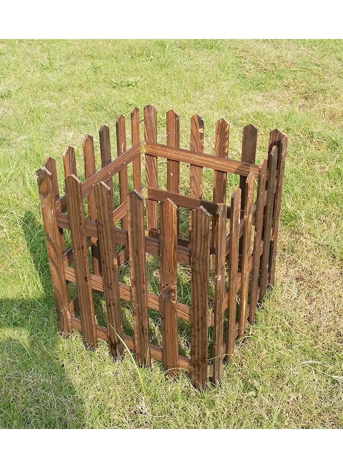 LINGWEI Wooden Picket Fence Garden Landscape Edging Border Garden Decorative Solid Fence Wooden Interlocking Panels Animal Barrier - Image 5