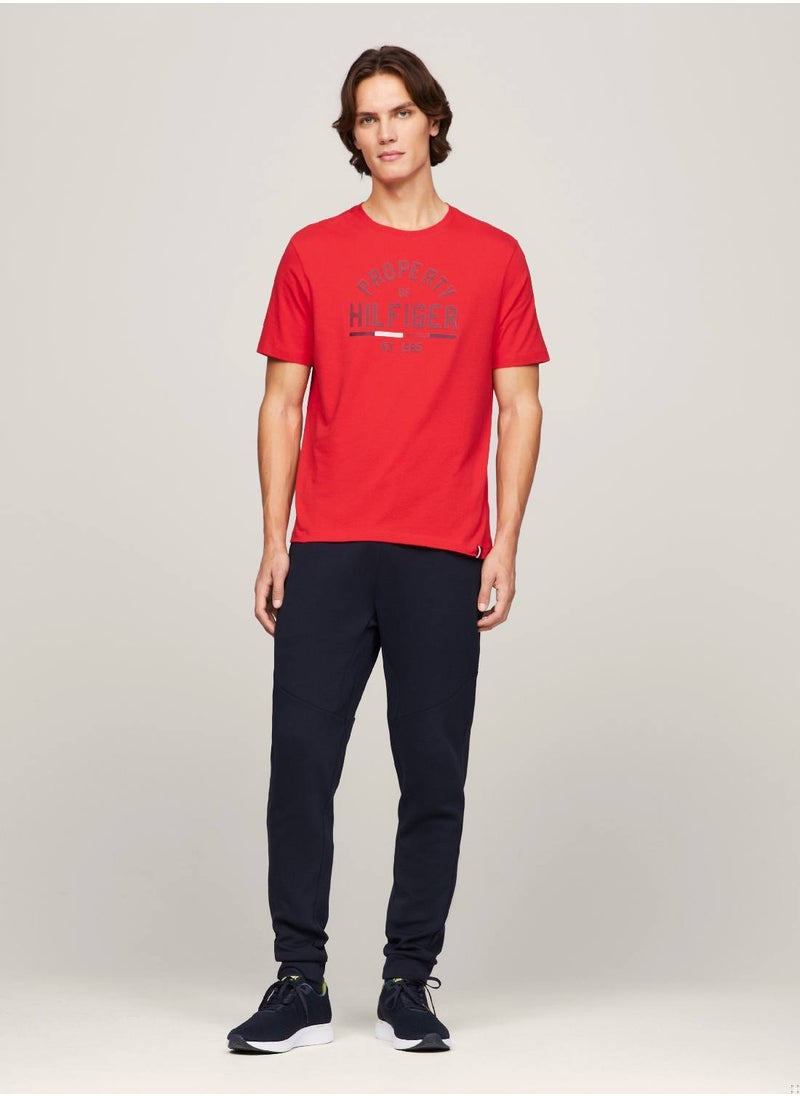 TOMMY HILFIGER Men's Sport Graphic Logo T-Shirt -  Cotton, Red  - Image 5