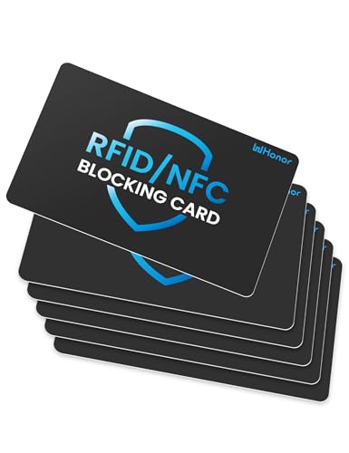 WHonor RFID Blocking Card 6 Pack, Bank Debit Credit Card Protector, Anti-Theft Contactless NFC Blocker, Entire Wallet Protection - Image 1