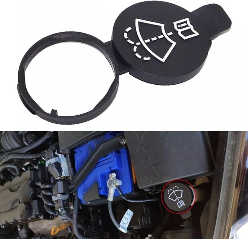 Nudhfgauiyt Windshield Wiper Washer Fluid Reservoir Tank Bottle Cap Cover For Chevrolet，For Buick, For Cadillac, For GMC，For Chevrolet part of the model。1PCS per package/black…  (Black) - Image 3