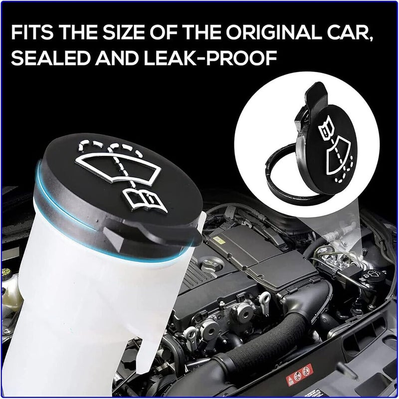 Nudhfgauiyt Windshield Wiper Washer Fluid Reservoir Tank Bottle Cap Cover For Chevrolet，For Buick, For Cadillac, For GMC，For Chevrolet part of the model。1PCS per package/black…  (Black) - Image 2