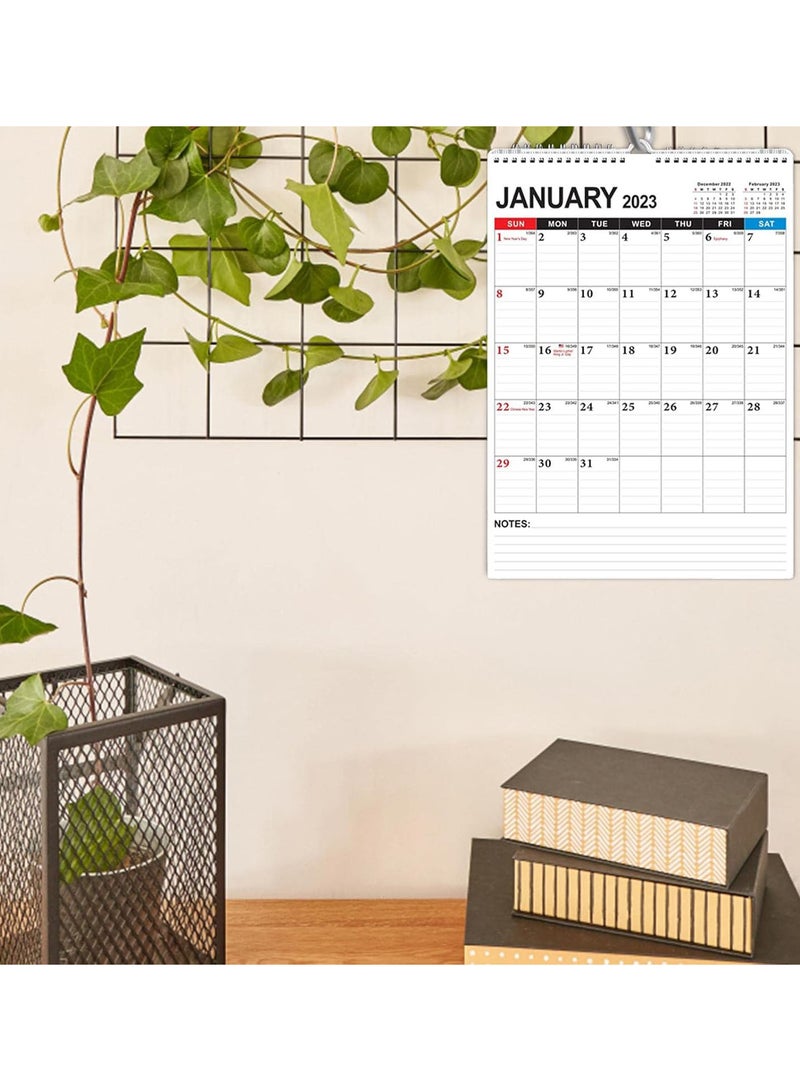 GGOOT Wall Hanging Calendar 2023 - Hanging Calendar 2023-2024,Hanging Wall Calendar, Easy-tear-off, Minimalist Design Calendar with Twin-Wire Binding for Home or Office  - Image 2