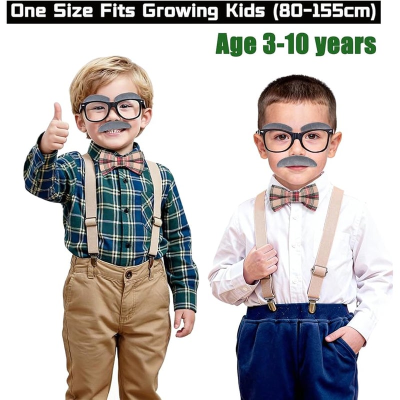 connics Kids 100th day of school costume for Boys, Old man dress up for kid, Old person costume For Boy,Grandpa Costume Kids - Image 2