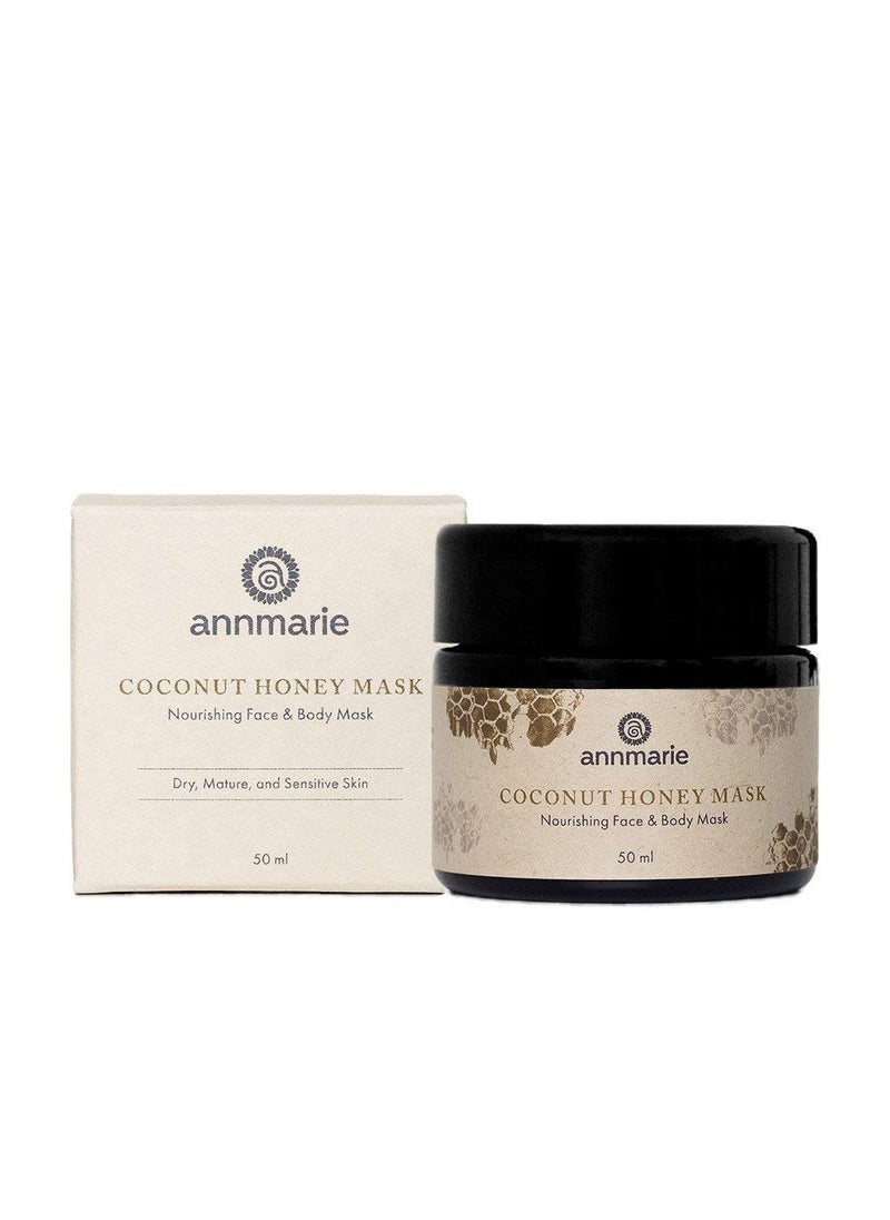 Annmarie Skin Care Annmarie Skin Care Coconut Honey Mask - With Extra Virgin Coconut Oil & Mountain Wildflower Honey, Moisturizing & Exfoliating Mask for Dull, Dry & Sun-Damaged Skin, All Skin Types (50mL, 1.7 fl oz) 