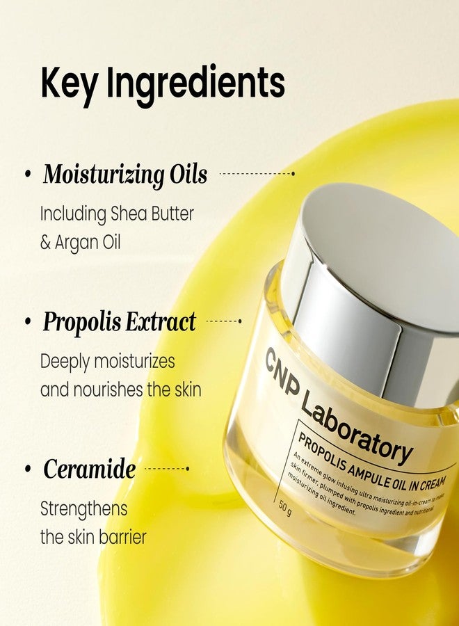 CNP Propolis Ampule Oil-in-Cream - Moisturizing Cream with Propolis Extract, 5 Oil Blend, Ceramide & Hyaluronic Acid for Firm & Radiant Skin, Gifts for Women, Korean Skin Care (1.76 fl. oz) - Image 4