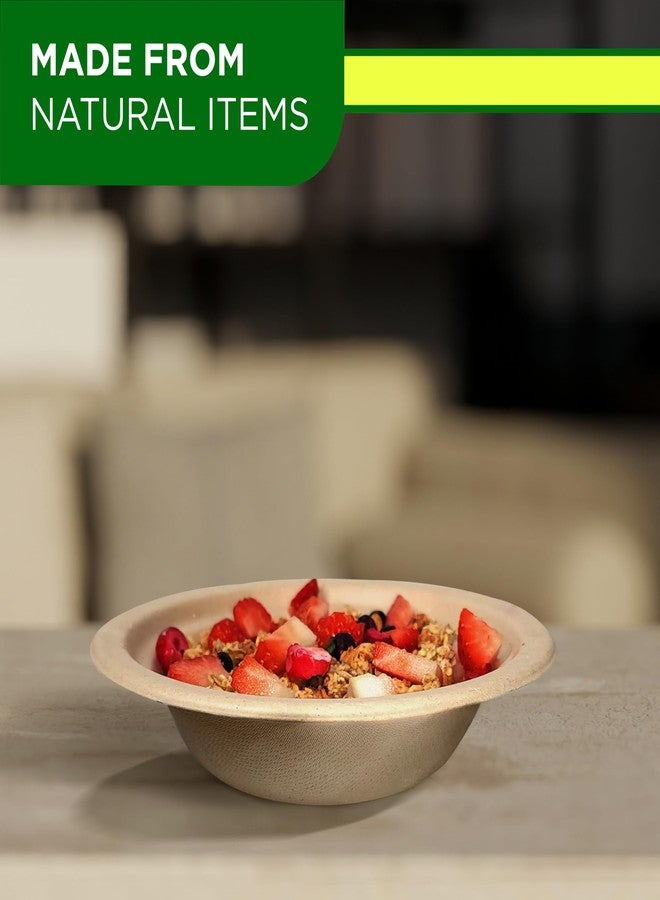 Homelance Compostable Bowls 16 OZ / 473 ml 150Pcs - Bamboo & Bagasse Disposable Bowls for Hot Soup-Temperature Resistant & Microwave Safe - Paper Bowls Disposable for Daily Meals (Pack of 150) - Image 3