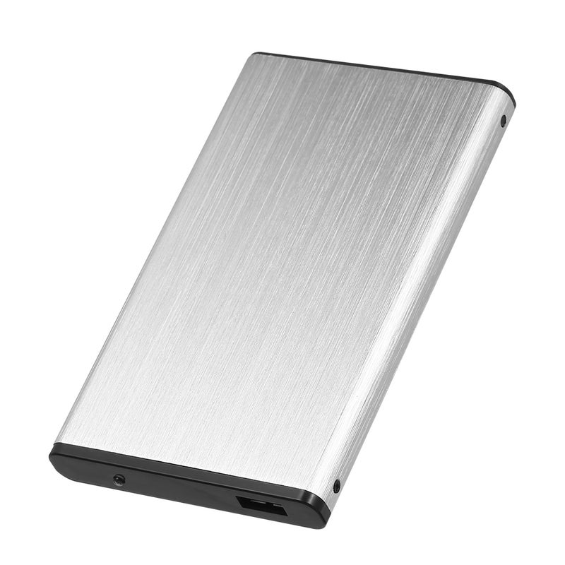 حافظة أقراص صلبة محمولة USB3.0 بحجم 2.5 بوصة، محويّة لأقراص الصلبة الخارجية SATA HDD/SSD، نقل سريع عبر USB3.0، غلاف من سبائك الألومنيوم، لون فضي - Image 1