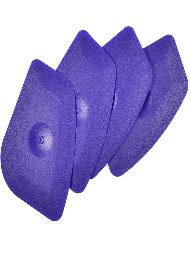 AHCHAY Small Handy Plastic Scraper Flexible Card Round Edge for Home Universal Cleaning Squeegee, Pack of 4 - Image 3