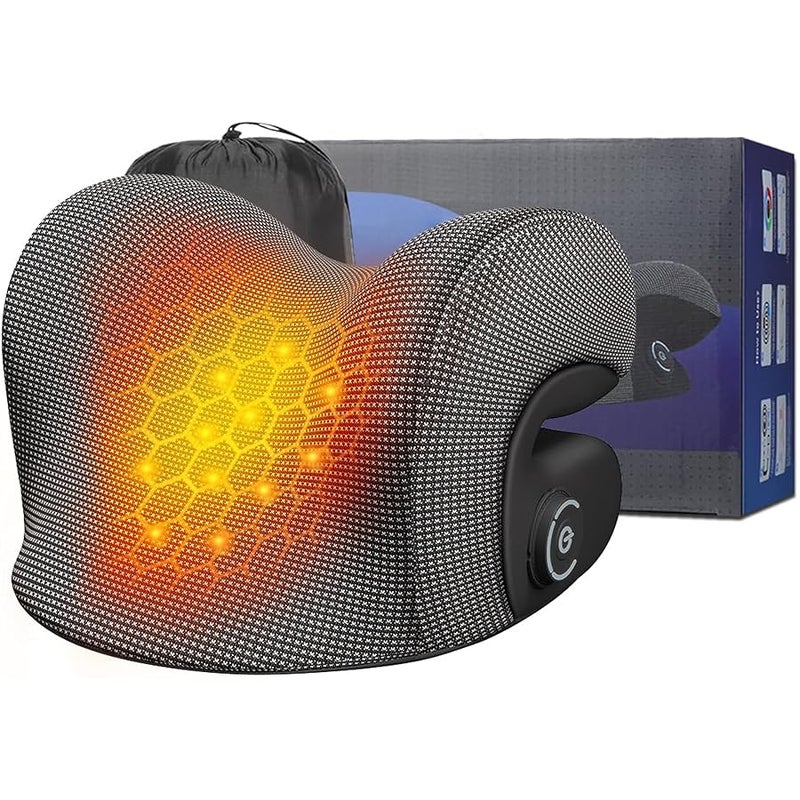 Wireless Heated Neck Stretcher for Pain Relief, Portable Cordless Neck Shoulder Cervical Traction Device with Graphene Heating Pad No Smell Magnetic Therapy Case Relaxer for TMJ Migraine Spine Alignme - Image 1