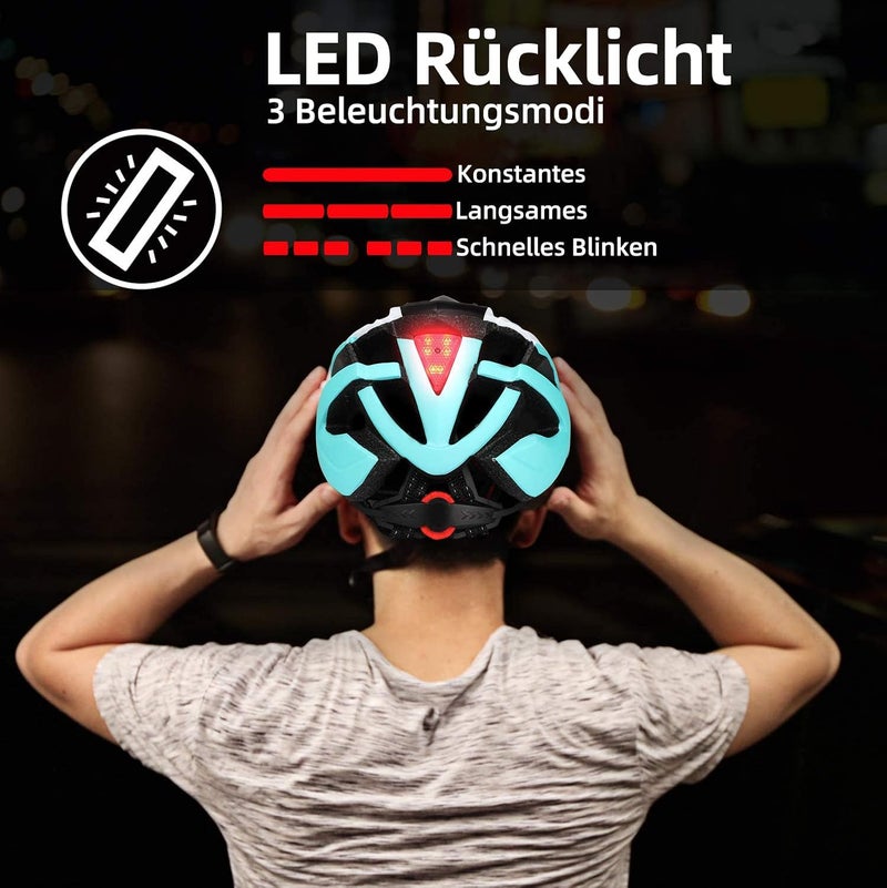 Shinmax Individual & group usable Shinmax Bicycle Helmet with LED Lighting, Bicycle Helmet with Safety Light, Magnetic Bicycle Helmet and Removable Screen Roller Visor Ski Snowboard Helmet for Men Women NR-096 Room to room portable - Image 3