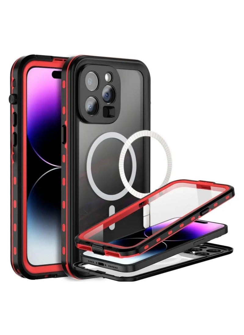 Generic IP68 Waterproof Case for IPhone 16 Pro Max (2024),Clear Magnetic Anti-fall Frosted Phone Case,Sealed Anti-yellowing Protective Cover Suitable for Swimming  Diving  - Image 2