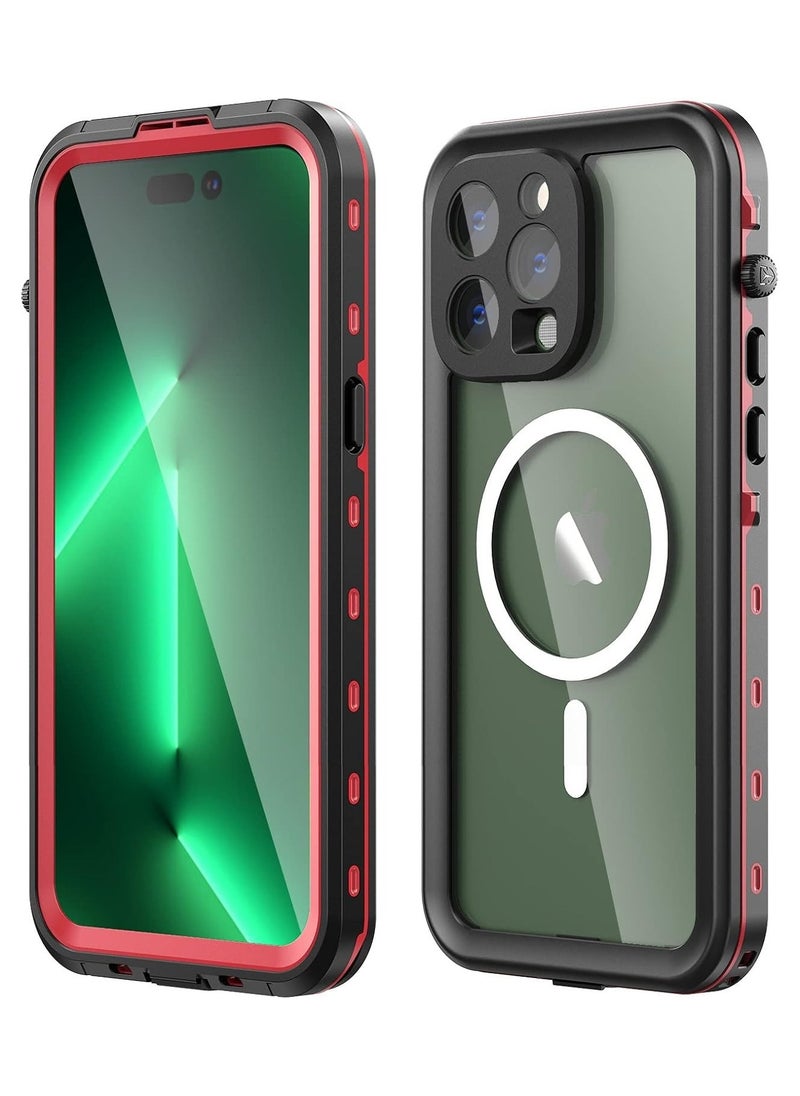 Generic IP68 Waterproof Case for IPhone 16 Pro Max (2024),Clear Magnetic Anti-fall Frosted Phone Case,Sealed Anti-yellowing Protective Cover Suitable for Swimming  Diving  - Image 1