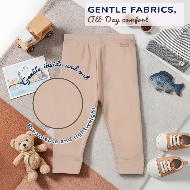 Tommy Bahama Baby 3-Piece 100% Cotton Set - Long Sleeve Shirt, Onesie, and Pants Bundle for Infants and Babies - Image 4