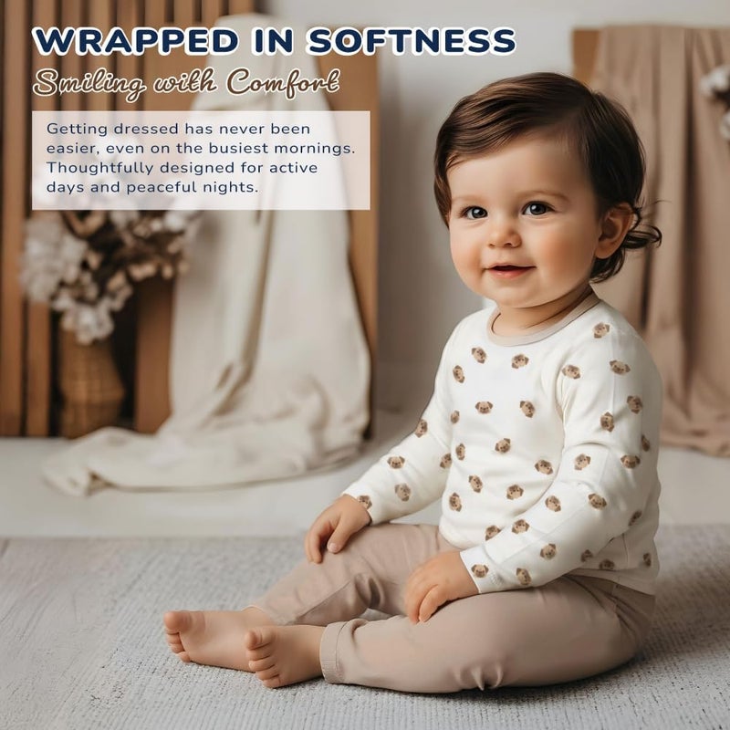 Tommy Bahama Baby 3-Piece 100% Cotton Set - Long Sleeve Shirt, Onesie, and Pants Bundle for Infants and Babies - Image 5