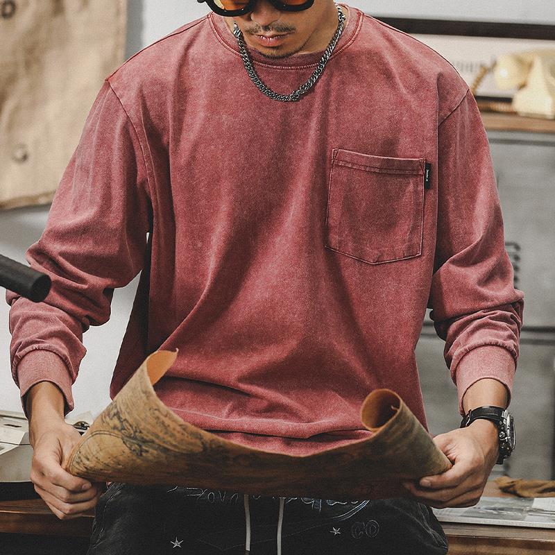 American Retro Long Sleeve T-Shirt Men'S 2022 New Ins Fashion Brand Heavy Loose Large Size Men'S Autumn Men'S - Image 3