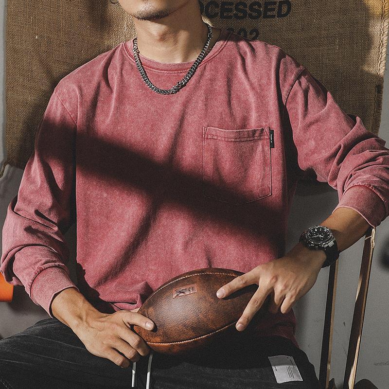 American Retro Long Sleeve T-Shirt Men'S 2022 New Ins Fashion Brand Heavy Loose Large Size Men'S Autumn Men'S - Image 4