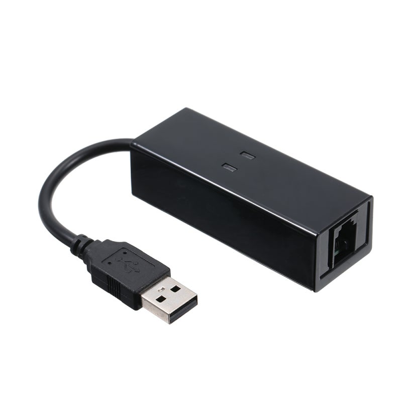 56K External USB Modem - Black With Conexant CX93010 Chip Stable Performance Fax Modem for Windows 98, ME, 2000, XP, Vista, Win7, Win8, Win10 - Image 1