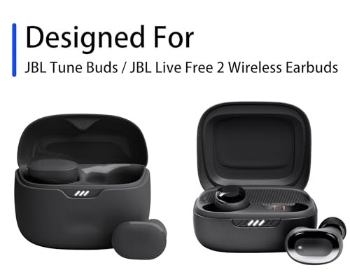 NANLANFAN Replacement Silicone Ear Tips for JBL Tune Buds, JBL Live Free 2 True Wireless Earbuds, 6 Pairs (S/M/L, Black) - Image 2