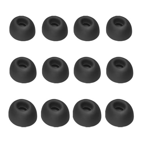 NANLANFAN Replacement Silicone Ear Tips for JBL Tune Buds, JBL Live Free 2 True Wireless Earbuds, 6 Pairs (S/M/L, Black) - Image 4