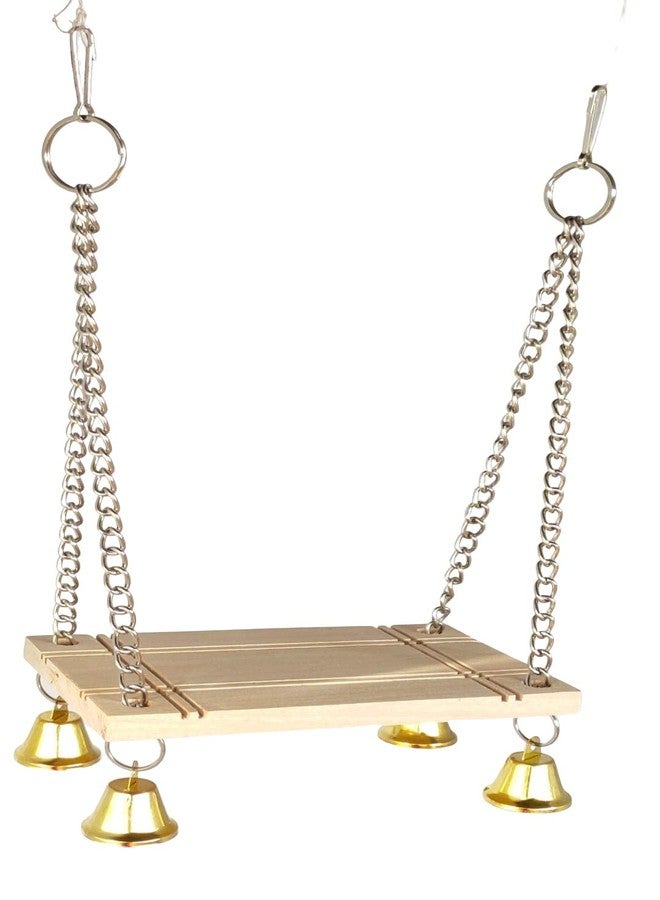 كي اس كي لعبة أرجوحة خشبية معلقة من KSK للحيوانات الأليفة، مناسبة للهامستر والببغاء والفأر - Image 4