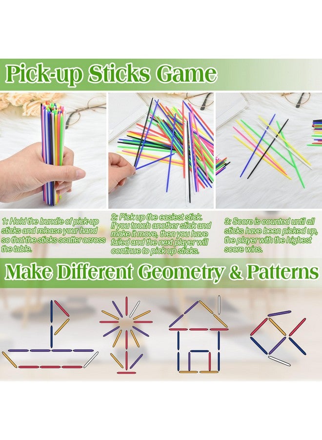 ZeeDix Pick Up Sticks And Metal Jacks Game With Ball Kit- Include 3 Pcs Red Rubber Balls And 30 Pcs Gold And Silver Metal Jacks, 180Pcs Classic Pick Up Sticks Game For Kids Adults Family - Image 5