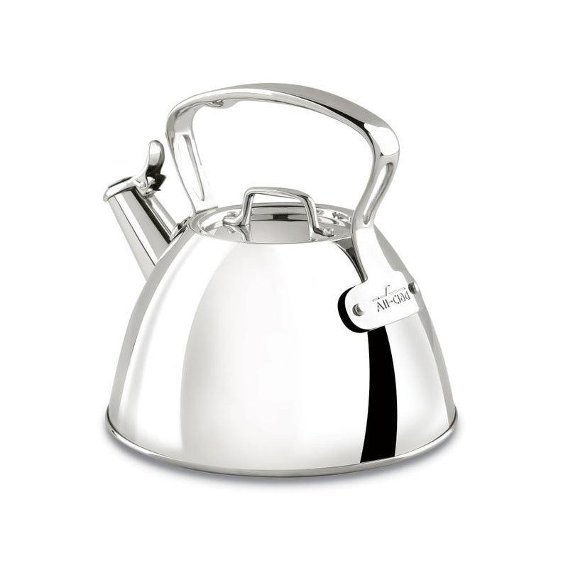 All-Clad AllClad Specialty Stainless Steel Tea Kettle 2 Quart Induction Pots and Pans Cookware Silver 
