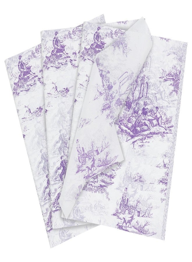 Ethanberg 60 Sheets Gift Wrapping Tissue Paper Bulk, Vintage Purple Tissue Paper for Gift Bags, Decorative Art Papers for DIY Crafts Wedding Birthday Baby Showers Holiday Party Decor, 20x14 Inches - Image 1