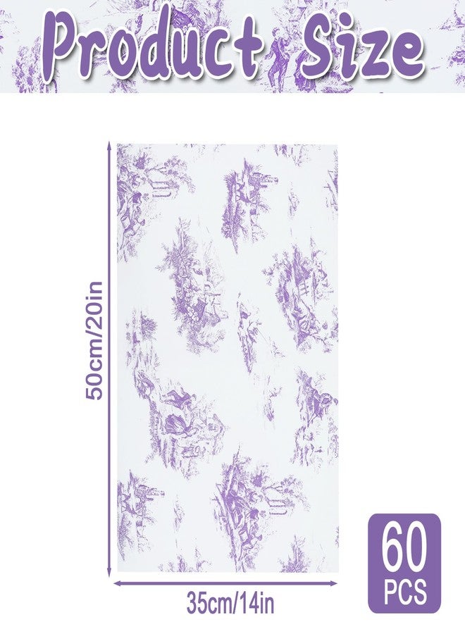 Ethanberg 60 Sheets Gift Wrapping Tissue Paper Bulk, Vintage Purple Tissue Paper for Gift Bags, Decorative Art Papers for DIY Crafts Wedding Birthday Baby Showers Holiday Party Decor, 20x14 Inches - Image 2