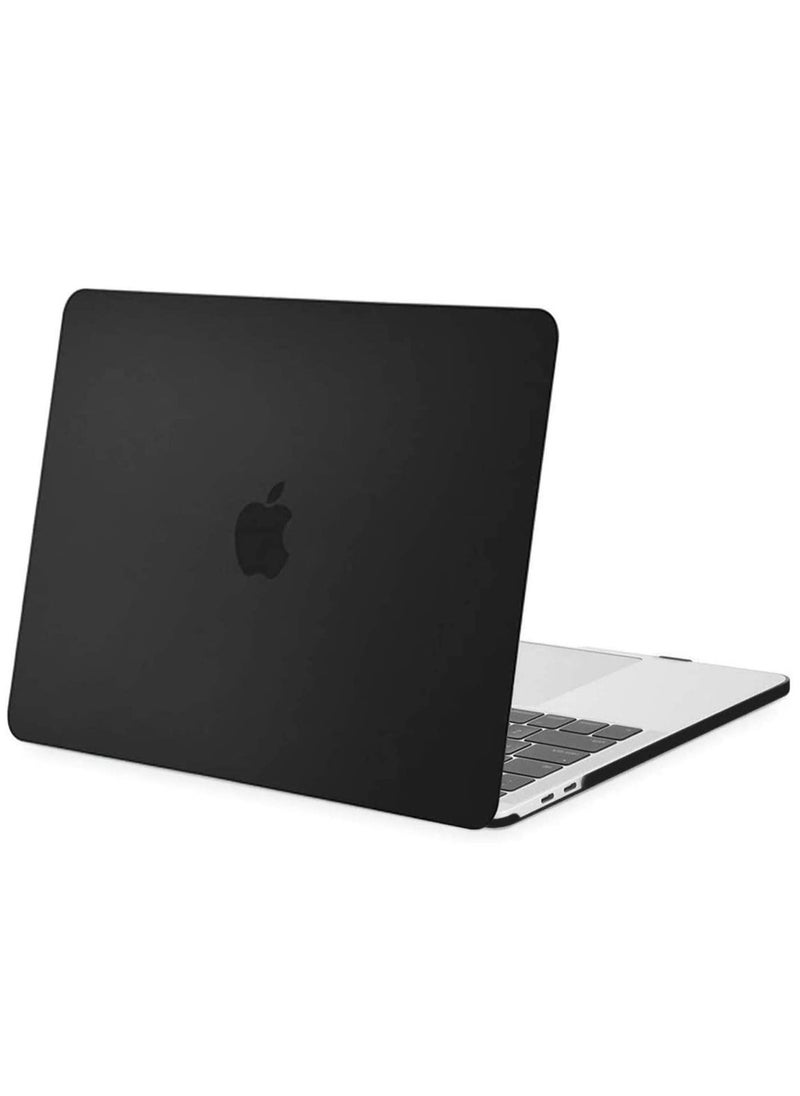 CaseBuy - MacBook Air M2 Case 2023 2022 13.6 inch A2681 Plastic Hard Shell Case Protector for MacBook Air M2 13.6 with Touch ID Black - Image 1